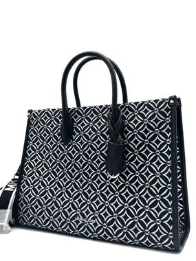 Michael Kors Medium Mirella Tote Bag Black/Silver